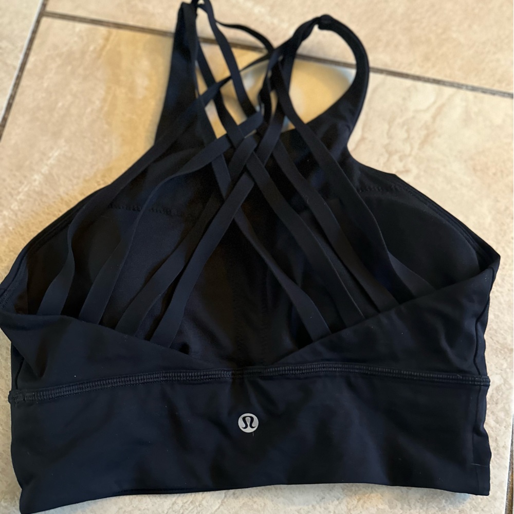 Lululemon Black Strappy Back Sports Bra
